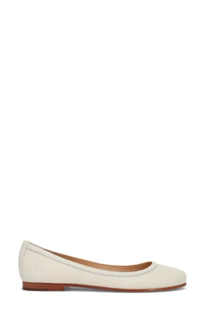 Frye Carson Ballet Flat In White