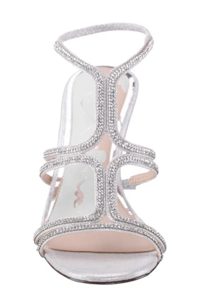 Nina Abel Ankle Strap Sandal In Silver