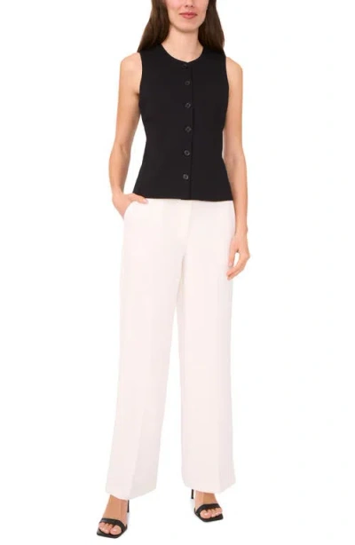 Halogen ® Button-up Vest In Rich Black 060