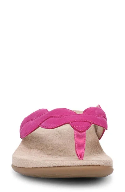 Vionic Bella Braid Flip Flop In Rose Violet