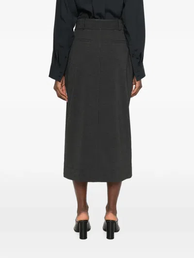 Alpha Studio Wrap-style Midi Skirt In Grey