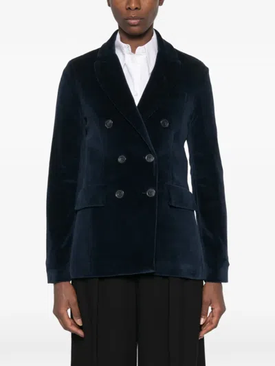 Ottod'ame Double-breasted Blazer In Blue
