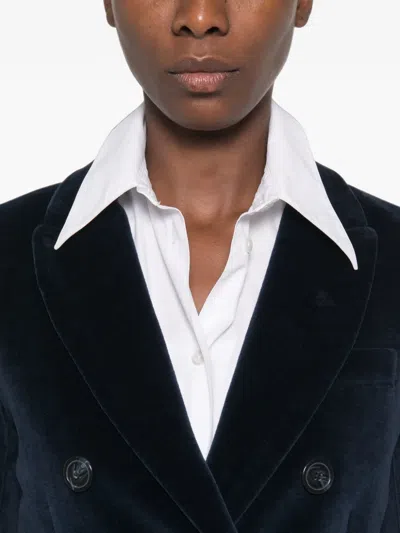 Ottod'ame Double-breasted Blazer In Blue