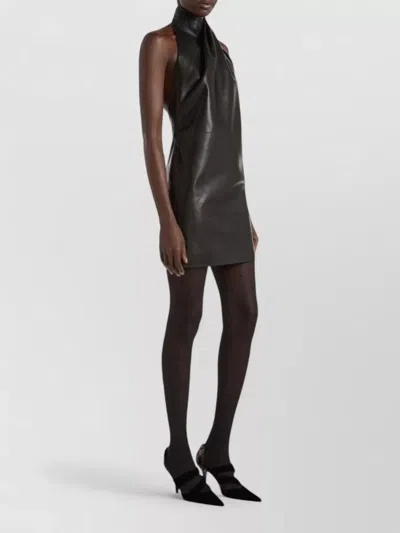Balmain Leather Mini Dress