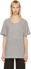 R13 Black & White Striped Rosie T-Shirt