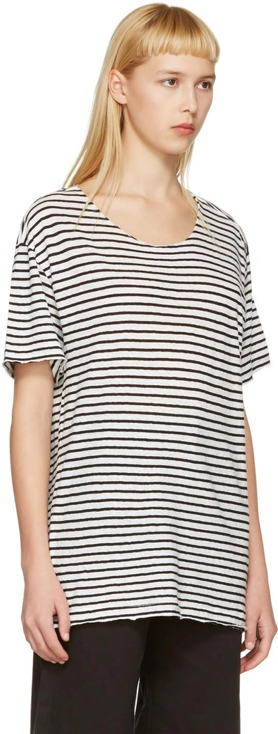 Shop R13 Black & White Striped Rosie T-shirt