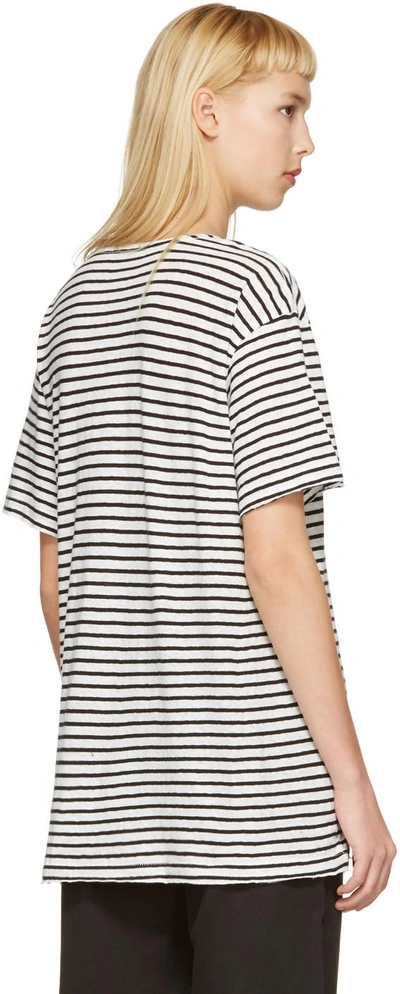 Shop R13 Black & White Striped Rosie T-shirt