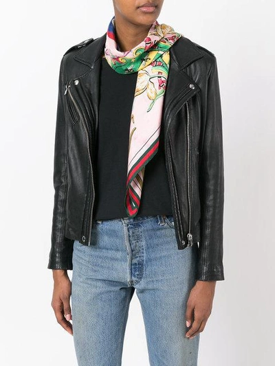 Shop Gucci Letter Printed Scarf