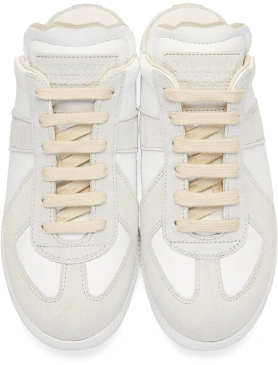 Shop Maison Margiela White Deconstructed Slide Sneakers