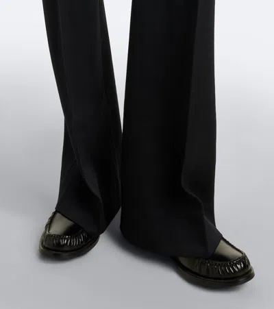 Acne Studios Wool Straight Pants In Black