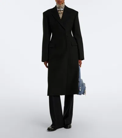 Acne Studios Wool Straight Pants In Black
