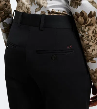 Acne Studios Wool Straight Pants In Black