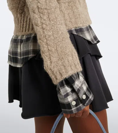Acne Studios Kunch Cotton Flannel Cardigan In Neutral