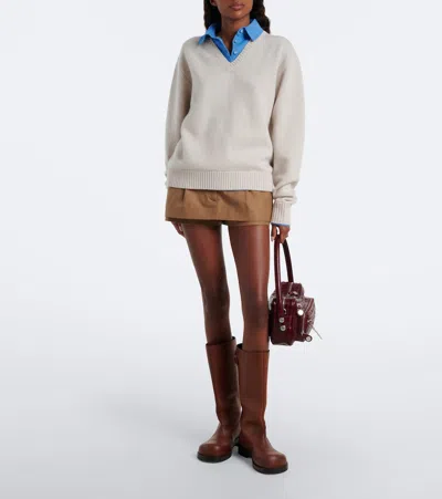 Acne Studios Layered Wool Sweater In Multi