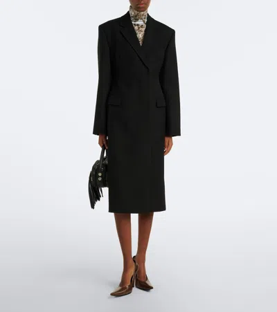 Acne Studios Single-breasted Wool Coat In Black
