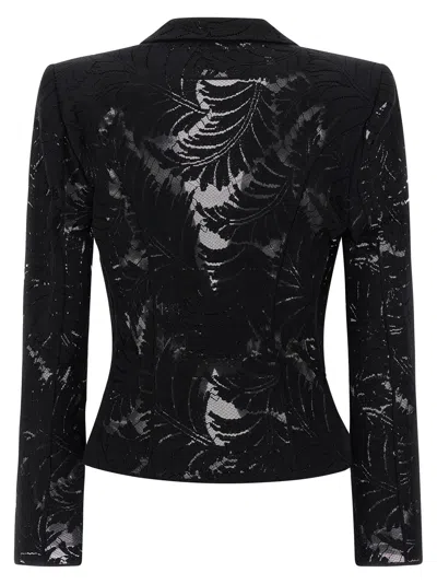 Balmain Lace Blazer In Black