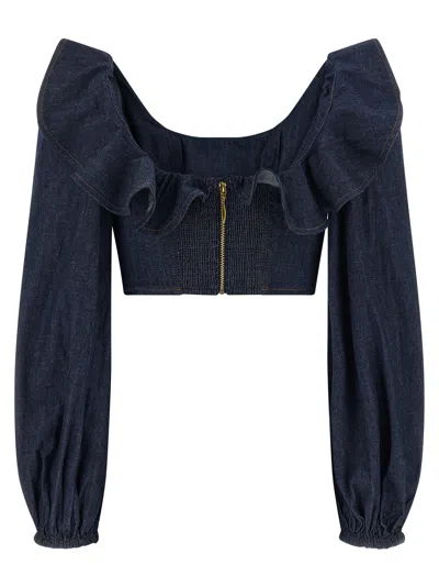 Zimmermann Aster Blouse In Navy