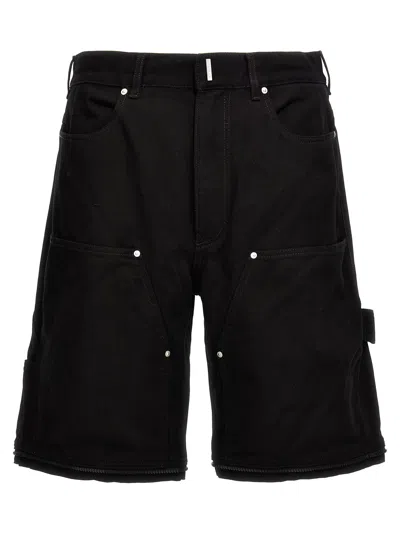 Givenchy Zip-off Carpenter Denim Cargo Pants In Black