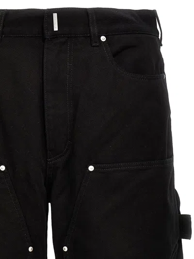 Givenchy Zip-off Carpenter Denim Cargo Pants In Black