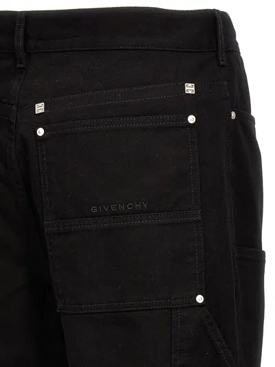 Givenchy Zip-off Carpenter Denim Cargo Pants In Black