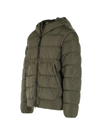 C.p. Company Quilted Down Down Jacket In Khaki
