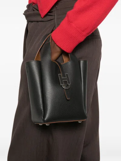 Hogan Top Handle Bag In Black
