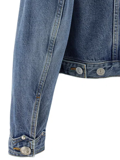 Givenchy Cotton Denim With Canvas Shoulders Jacket In Blue