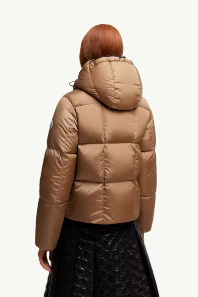 Moncler Quilted Down Down Jacket In Caramel