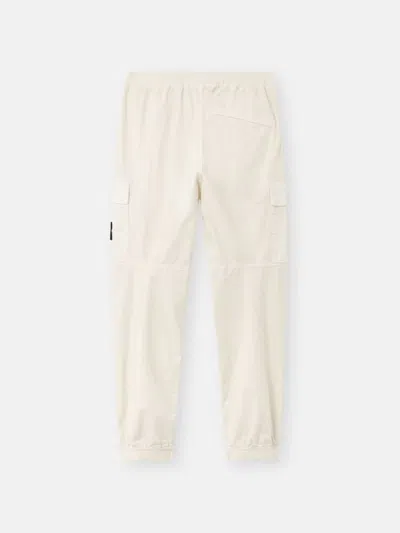 Stone Island Multi-pocket Cargo Cargo Pants In Ivory