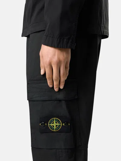 Stone Island Multi-pocket Cargo Cargo Pants In Black