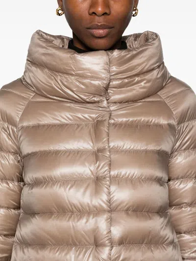 Herno Goose Down Padded Down Jacket In Beige