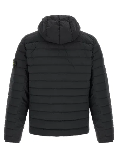 Stone Island Quilted Technical Down Jacket In Black