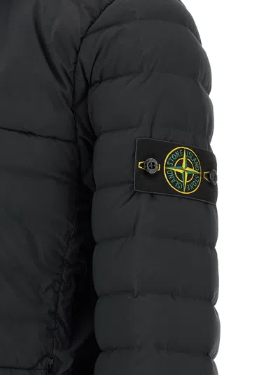 Stone Island Quilted Technical Down Jacket In Black