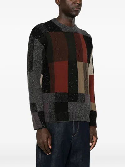 Paul Smith Patchwork Knit Sweater In Multi