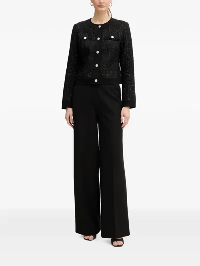 Morgan Button Patch Pocket Jacket In Black