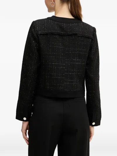 Morgan Button Patch Pocket Jacket In Black