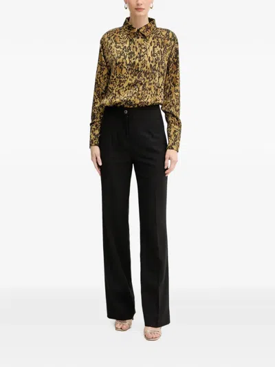 Morgan Buttoned Patterned Shirt In Brown
