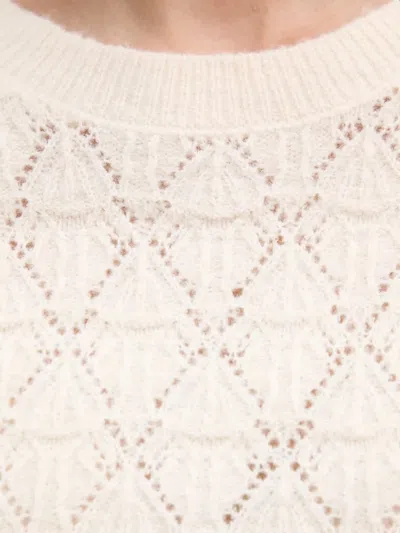 Morgan Diamond Pattern Sweater In Neutral