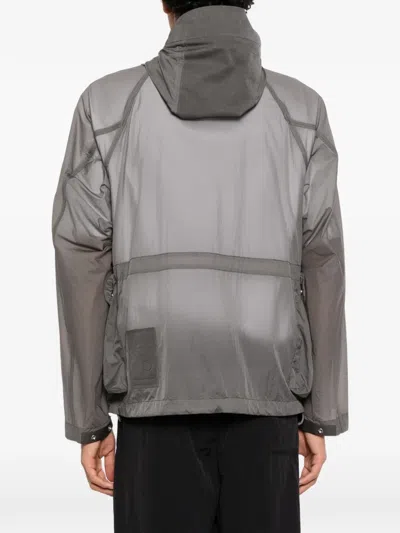 Ten C Hooded Flap-pocket Jacket In Grey