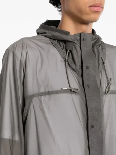 Ten C Hooded Flap-pocket Jacket In Grey