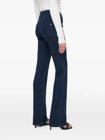 Morgan Button Jeans In Blue