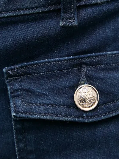 Morgan Button Jeans In Blue
