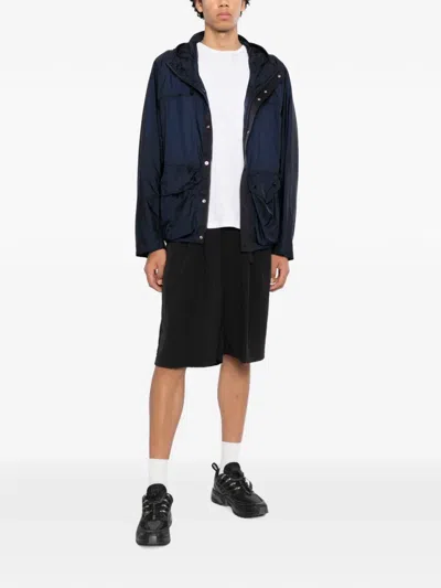 Ten C Hooded Press-stud Jacket In Blue