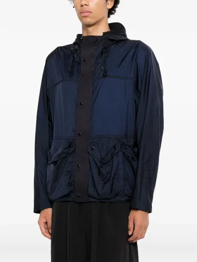 Ten C Hooded Press-stud Jacket In Blue