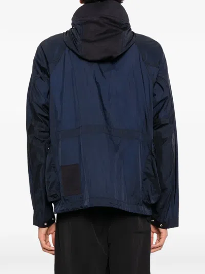 Ten C Hooded Press-stud Jacket In Blue