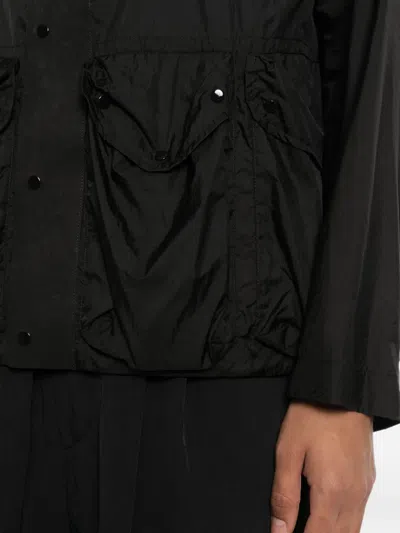 Ten C Hooded Flap-pocket Jacket In Black