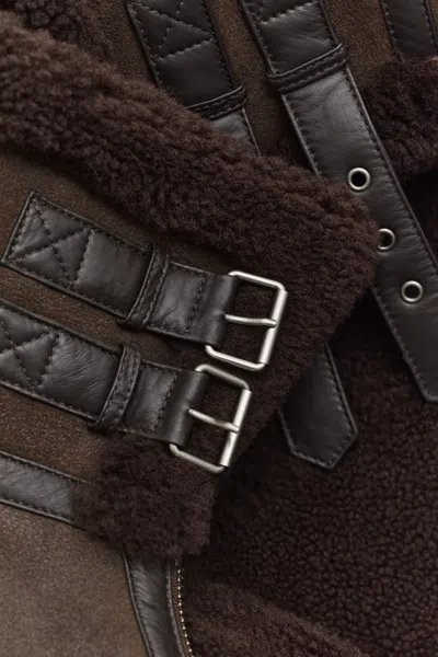Gant Shearling Jacket In Multi