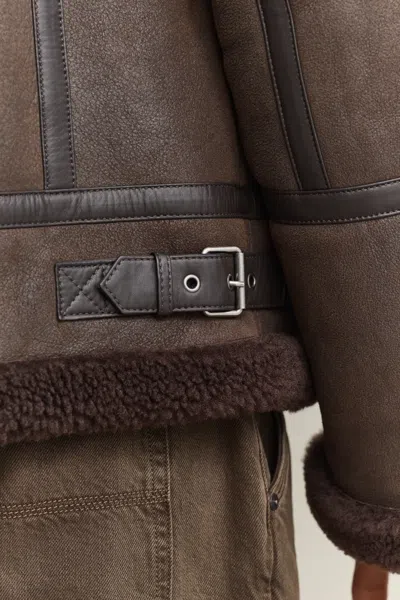 Gant Shearling Jacket In Multi