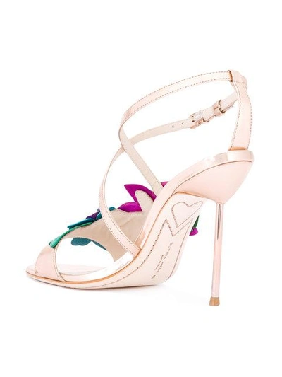 Shop Sophia Webster Floral Metallic Sandals In Multicolour