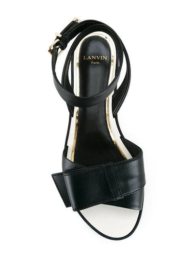 Shop Lanvin Bow Vamp Sandals